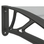 vidaXL Türvordach Schwarz und Transparent 350x80 cm Polycarbonat vidaXL Türvordach Schwarz und Transparent 350x80 cm Polycarbonat