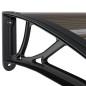 vidaXL Türvordach Schwarz 350x75 cm Polycarbonat vidaXL Türvordach Schwarz 350x75 cm Polycarbonat