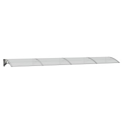 vidaXL Türvordach Grau und Transparent 400x80 cm Polycarbonat