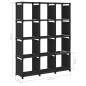vidaXL Würfel-Regal 12 Fächer Schwarz 103x30x141 cm Stoff vidaXL Würfel-Regal 12 Fächer Schwarz 103x30x141 cm Stoff