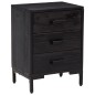 vidaXL Nachttisch Schwarz 40x30x55 cm Massivholz Kiefer vidaXL Nachttisch Schwarz 40x30x55 cm Massivholz Kiefer