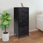 vidaXL Kommode Schwarz 42x35x110 cm Massivholz Kiefer vidaXL Kommode Schwarz 42x35x110 cm Massivholz Kiefer