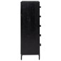 vidaXL Kommode Schwarz 42x35x110 cm Massivholz Kiefer vidaXL Kommode Schwarz 42x35x110 cm Massivholz Kiefer
