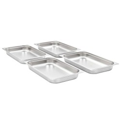 vidaXL Gastronormbehälter 4 Stk. GN 1/1 65 mm Edelstahl 