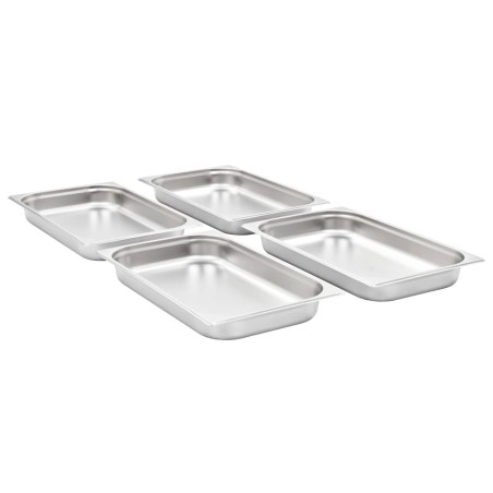vidaXL Gastronormbehälter 4 Stk. GN 1/1 65 mm Edelstahl 