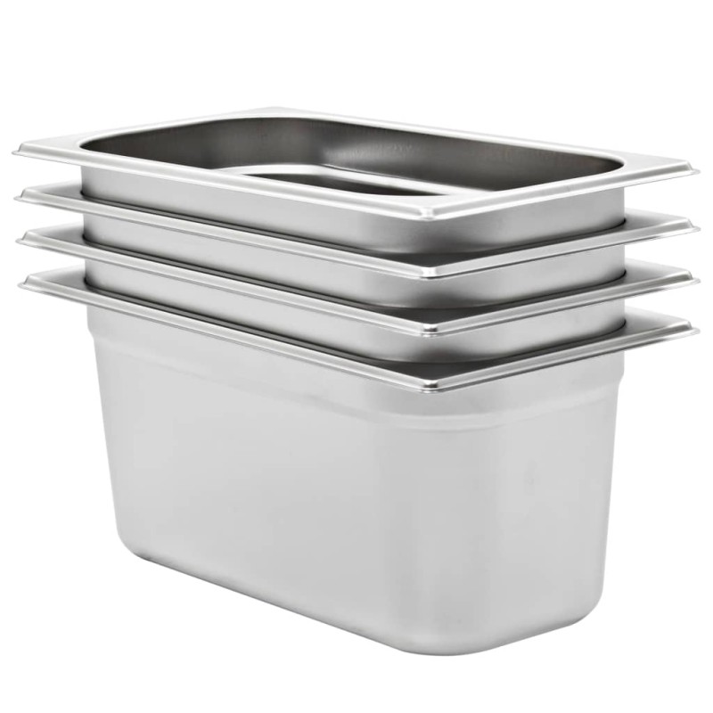 vidaXL Gastronormbehälter 4 Stk. GN 1/3 150 mm Edelstahl vidaXL Gastronormbehälter 4 Stk. GN 1/3 150 mm Edelstahl