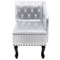 vidaXL Chaiselongue Silbern Kunstleder vidaXL Chaiselongue Silbern Kunstleder