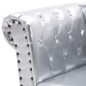 vidaXL Chaiselongue Silbern Kunstleder vidaXL Chaiselongue Silbern Kunstleder