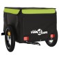 vidaXL Fahrradanhänger Schwarz und Grün 30 kg Eisen vidaXL Fahrradanhänger Schwarz und Grün 30 kg Eisen