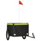 vidaXL Fahrradanhänger Schwarz und Grün 45 kg Eisen vidaXL Fahrradanhänger Schwarz und Grün 45 kg Eisen