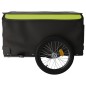 vidaXL Fahrradanhänger Schwarz und Grün 45 kg Eisen vidaXL Fahrradanhänger Schwarz und Grün 45 kg Eisen