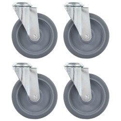 vidaXL Lenkrollen mit Bolzenloch 4 Stk. 125 mm