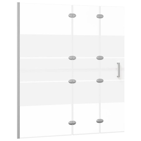 vidaXL Faltbare Duschkabine ESG 120x140 cm Weiß 