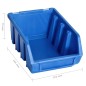 vidaXL 128-tlg. Behälter-Set für Kleinteile mit Wandplatten Blau vidaXL 128-tlg. Behälter-Set für Kleinteile mit Wandplatten Blau