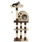 vidaXL Katzen-Kratzbaum mit Sisal-Kratzsäulen 127 cm Beige und Braun vidaXL Katzen-Kratzbaum mit Sisal-Kratzsäulen 127 cm Beige und Braun