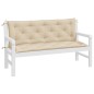 Gartenbank-Auflagen 2 Stk. Beige 150x50x7 cm Oxford-Gewebe Gartenbank-Auflagen 2 Stk. Beige 150x50x7 cm Oxford-Gewebe