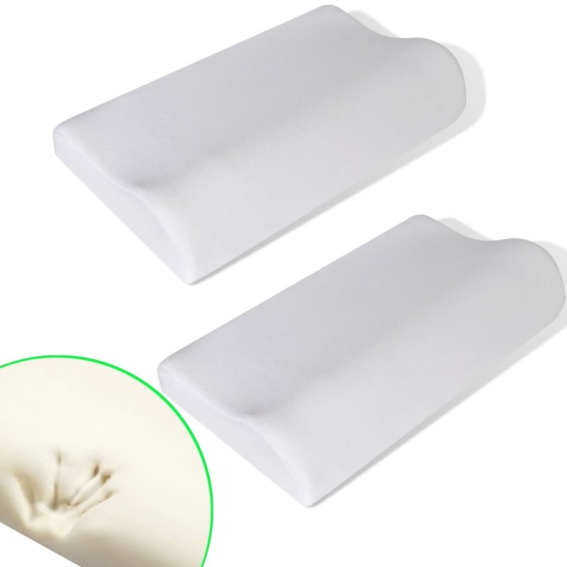 2 x Orthopädisches Memory-Kissen Schlafkissen Kopfkissen 2 x Orthopädisches Memory-Kissen Schlafkissen Kopfkissen
