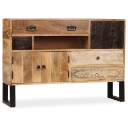 vidaXL Sideboard Mangoholz Massiv 115 x 30 x 80 cm