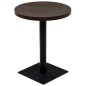 vidaXL Bistrotisch MDF und Stahl Rund 60×75 cm Dunkle Esche vidaXL Bistrotisch MDF und Stahl Rund 60×75 cm Dunkle Esche