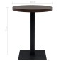 vidaXL Bistrotisch MDF und Stahl Rund 60×75 cm Dunkle Esche vidaXL Bistrotisch MDF und Stahl Rund 60×75 cm Dunkle Esche