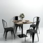 vidaXL Bistrotisch MDF und Stahl Quadratisch 80x80x75 cm Eichenoptik vidaXL Bistrotisch MDF und Stahl Quadratisch 80x80x75 cm Eichenoptik