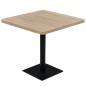 vidaXL Bistrotisch MDF und Stahl Quadratisch 80x80x75 cm Eichenoptik vidaXL Bistrotisch MDF und Stahl Quadratisch 80x80x75 cm Eichenoptik