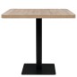 vidaXL Bistrotisch MDF und Stahl Quadratisch 80x80x75 cm Eichenoptik vidaXL Bistrotisch MDF und Stahl Quadratisch 80x80x75 cm Eichenoptik