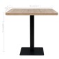vidaXL Bistrotisch MDF und Stahl Quadratisch 80x80x75 cm Eichenoptik vidaXL Bistrotisch MDF und Stahl Quadratisch 80x80x75 cm Eichenoptik