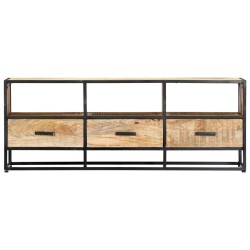 vidaXL TV-Schrank 120x30x45 cm Massivholz Mango