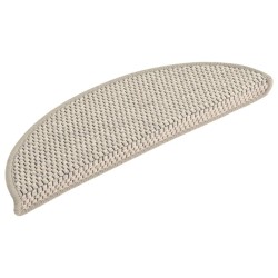 vidaXL Treppenmatten Selbstklebend Sisal-Optik 15 Stk. 56x17x3cm Taupe