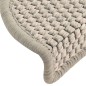 vidaXL Treppenmatten Selbstklebend Sisal-Optik 15 Stk. 56x17x3cm Taupe vidaXL Treppenmatten Selbstklebend Sisal-Optik 15 Stk. 56x17x3cm Taupe