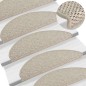 vidaXL Treppenmatten Selbstklebend Sisal-Optik 15 Stk. 65x21x4cm Taupe vidaXL Treppenmatten Selbstklebend Sisal-Optik 15 Stk. 65x21x4cm Taupe