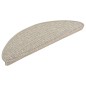 vidaXL Treppenmatten Selbstklebend Sisal-Optik 15 Stk. 65x21x4cm Taupe vidaXL Treppenmatten Selbstklebend Sisal-Optik 15 Stk. 65x21x4cm Taupe