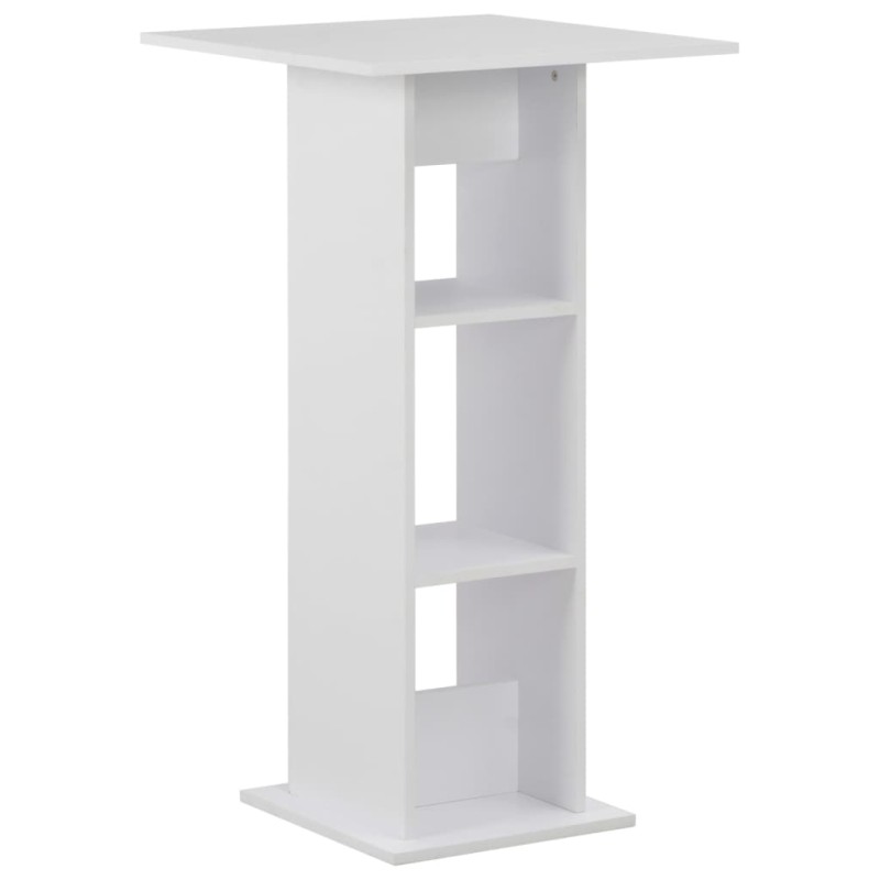 vidaXL Bartisch Weiß 60x60x110 cm vidaXL Bartisch Weiß 60x60x110 cm