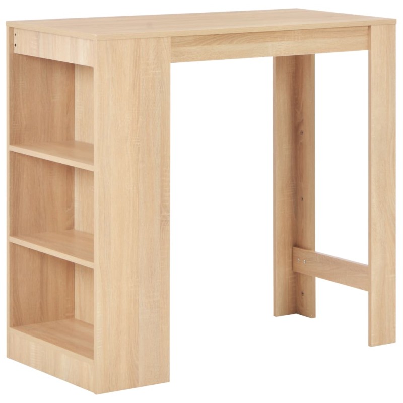 vidaXL Bartisch mit Regal Eichenbraun 110x50x103 cm vidaXL Bartisch mit Regal Eichenbraun 110x50x103 cm