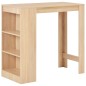 vidaXL Bartisch mit Regal Eichenbraun 110x50x103 cm vidaXL Bartisch mit Regal Eichenbraun 110x50x103 cm