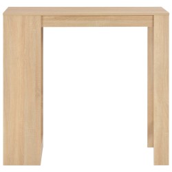 vidaXL Bartisch mit Regal Eichenbraun 110x50x103 cm