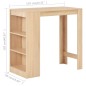 vidaXL Bartisch mit Regal Eichenbraun 110x50x103 cm vidaXL Bartisch mit Regal Eichenbraun 110x50x103 cm