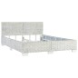 vidaXL Bettgestell Grau Natur Rattan 140 x 200 cm vidaXL Bettgestell Grau Natur Rattan 140 x 200 cm