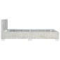 vidaXL Bettgestell Grau Natur Rattan 140 x 200 cm vidaXL Bettgestell Grau Natur Rattan 140 x 200 cm
