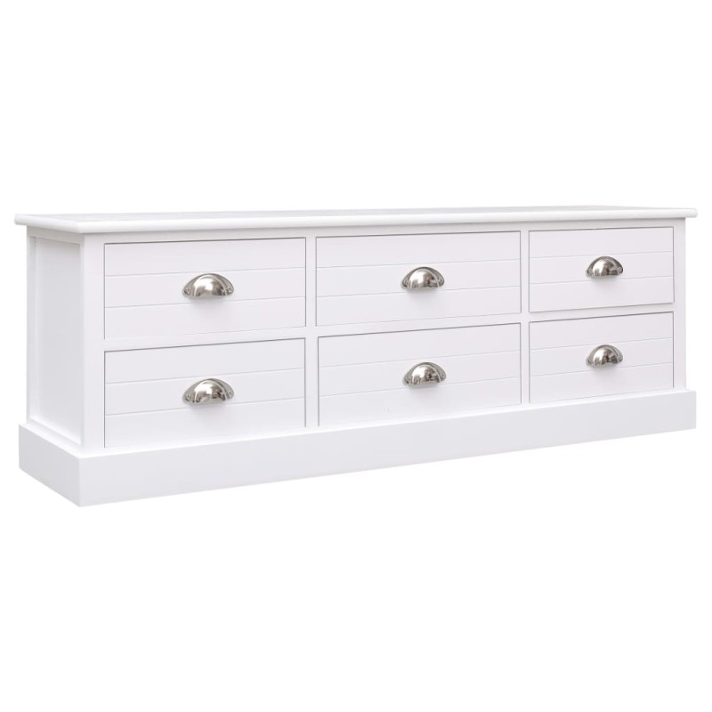 vidaXL Flurbank Weiß 115x30x40 cm Holz vidaXL Flurbank Weiß 115x30x40 cm Holz