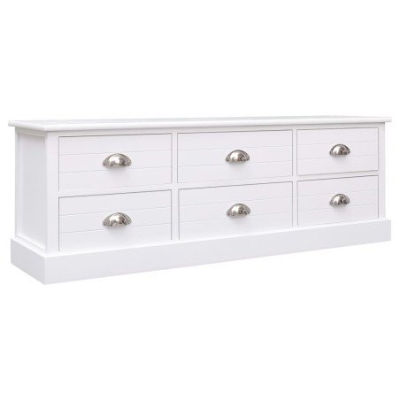 vidaXL Flurbank Weiß 115x30x40 cm Holz 