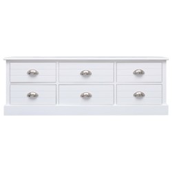vidaXL Flurbank Weiß 115x30x40 cm Holz 