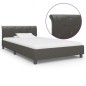 vidaXL Bettgestell Grau Kunstleder 100 × 200 cm vidaXL Bettgestell Grau Kunstleder 100 × 200 cm