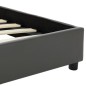 vidaXL Bettgestell Grau Kunstleder 100 × 200 cm vidaXL Bettgestell Grau Kunstleder 100 × 200 cm