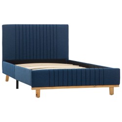 vidaXL Bettgestell Blau Stoff 100x200 cm 
