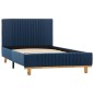 vidaXL Bettgestell Blau Stoff 100x200 cm vidaXL Bettgestell Blau Stoff 100x200 cm