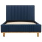 vidaXL Bettgestell Blau Stoff 100x200 cm vidaXL Bettgestell Blau Stoff 100x200 cm