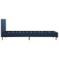 vidaXL Bettgestell Blau Stoff 100x200 cm vidaXL Bettgestell Blau Stoff 100x200 cm