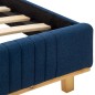 vidaXL Bettgestell Blau Stoff 100x200 cm vidaXL Bettgestell Blau Stoff 100x200 cm